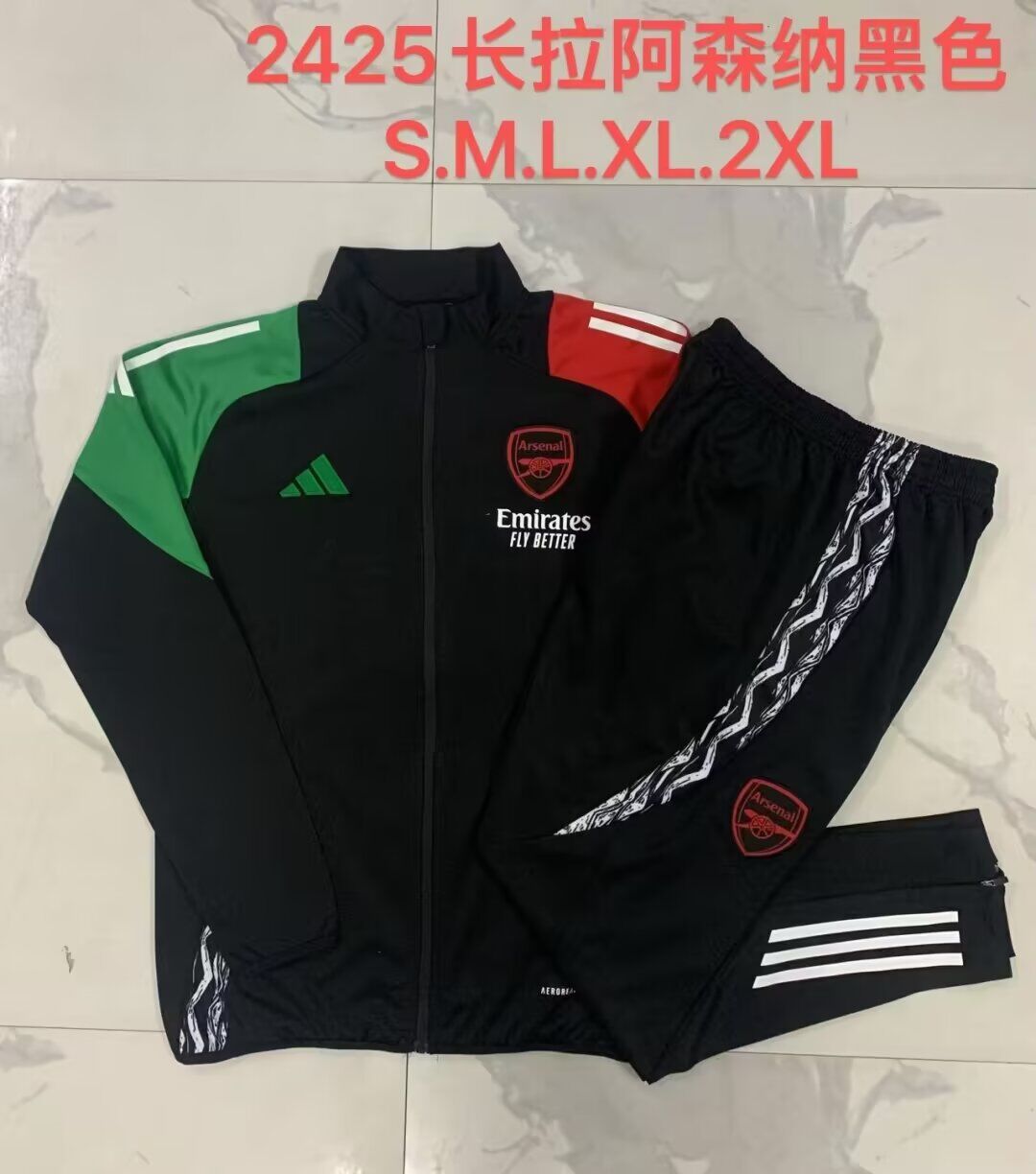 AAA Quality Arsenal 24/25 Tracksuit - Green/Red/Black